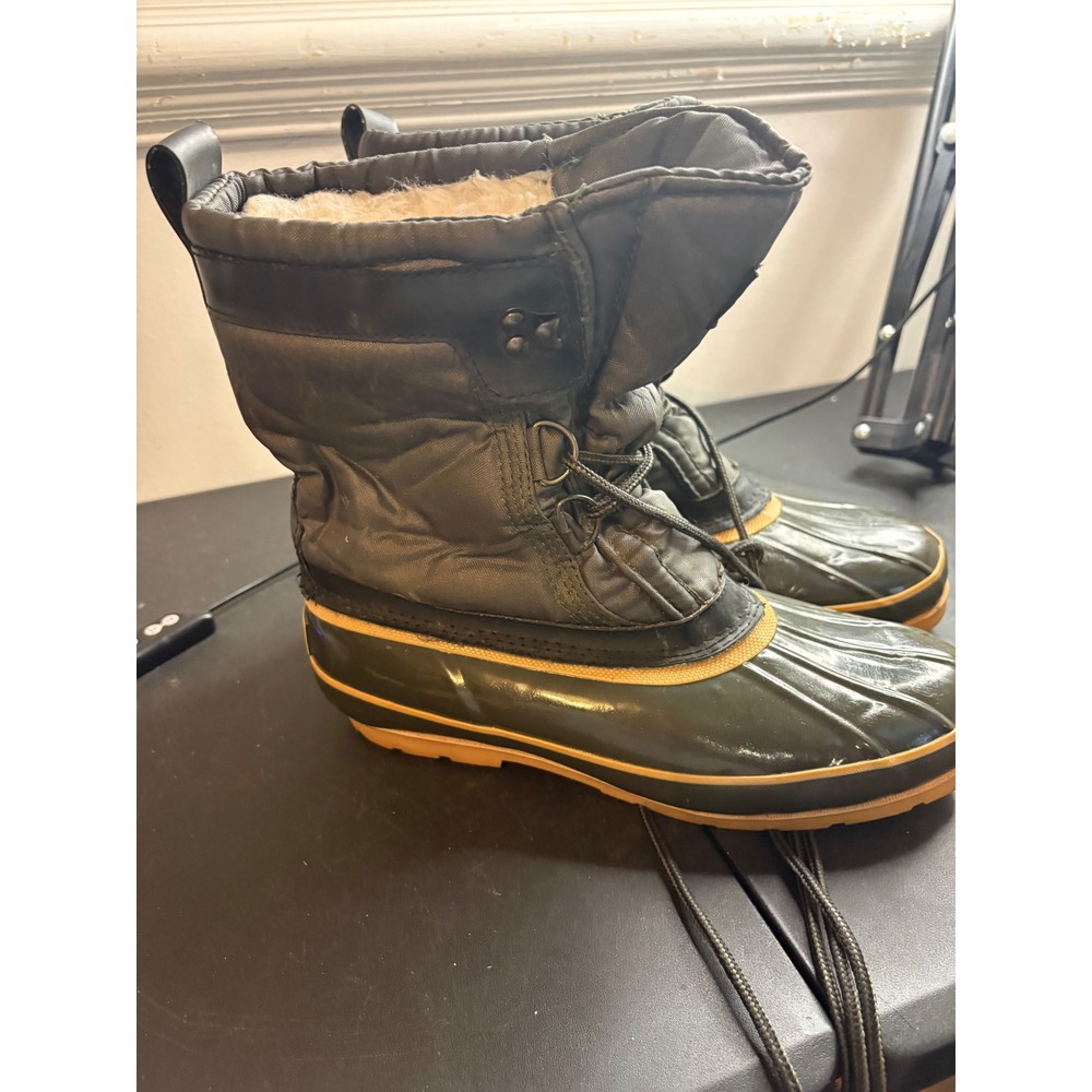 BackTrail Mens Duck Boots Green Black Thermolite Insulated Winter Snow Boots 9M